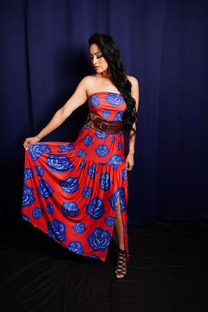 Beaded Rose Tube Top