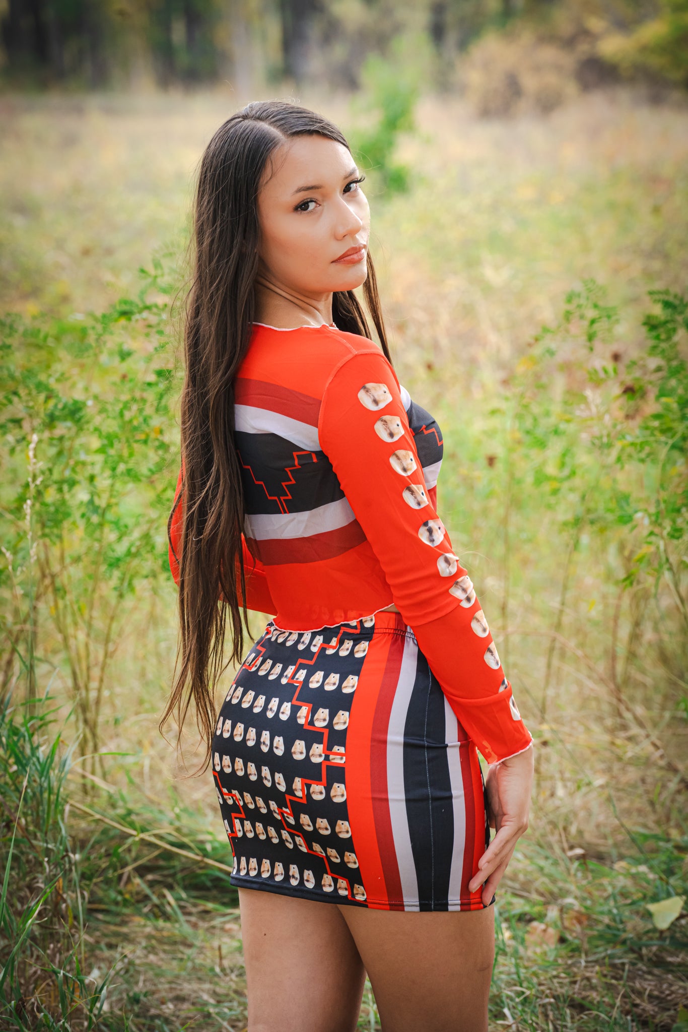 Elktooth Red & Black Mini Skirt PRE-ORDER