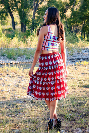 Heart Concho Tier Skirt