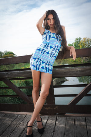 Open image in slideshow, Shades of Blue Bodycon

