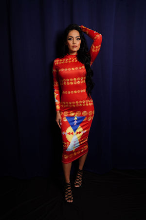 Open image in slideshow, Copper Glow Bodycon Dress
