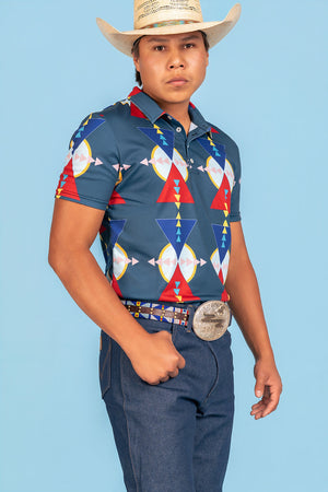 Reflections of the Lodge Fitted Polo--Navy (Pre-Order)