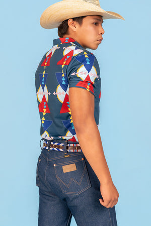 Reflections of the Lodge Fitted Polo--Navy (Pre-Order)