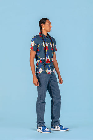 Reflections of the Lodge Fitted Polo--Navy (Pre-Order)