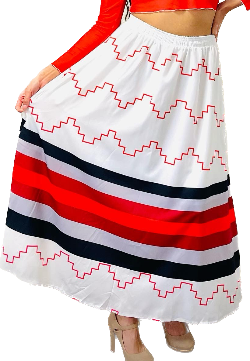 Long White Skirt with pockets – Choke Cherry Creek