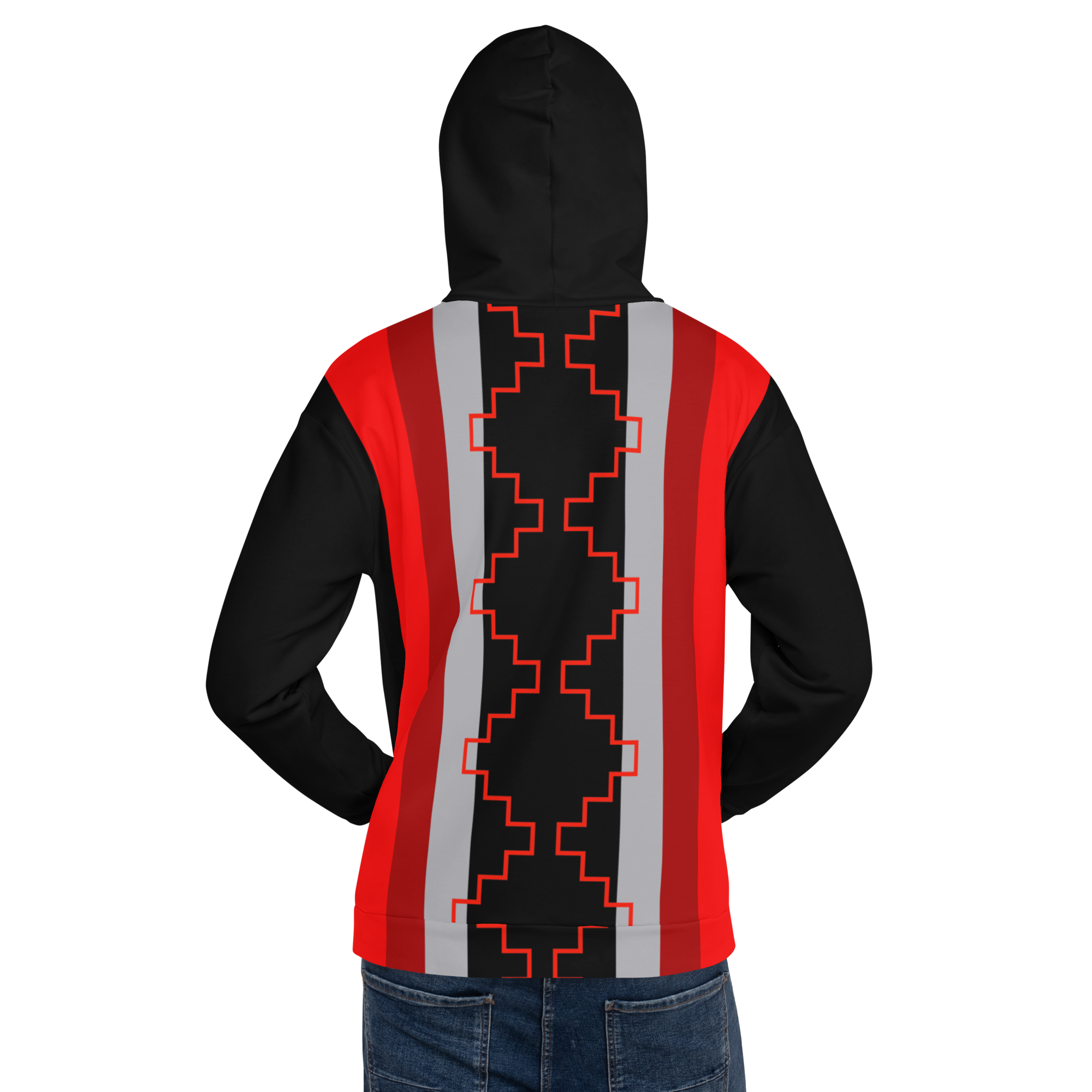 Black and Red Striped Hoodie PRE-ORDER
