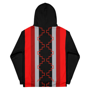 Open image in slideshow, Red and Black Striped Hoodie-Ships Separate
