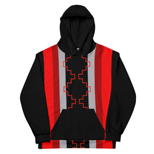 Red and Black Striped Hoodie-Ships Separate