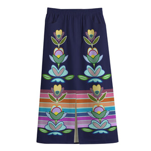 Open image in slideshow, Ribbons and Floral Denim Skirt
